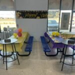 Snowy Free decor for reserved table 10 kids