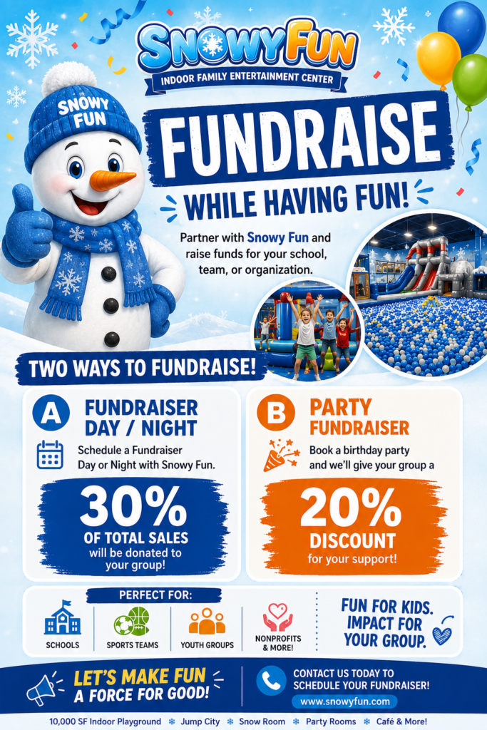 Snowy fun fundraising